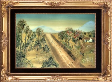 Pittura intitolato "CAMPAGNE PARAGUAYEN…" da Pili Gaona, Opera d'arte originale
