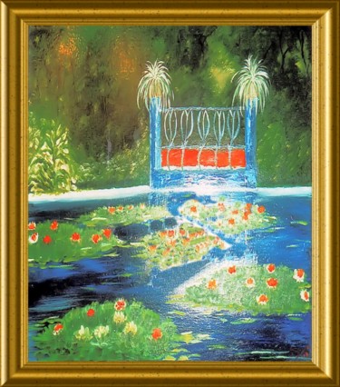 Painting titled "JARDIN DE MAJORELLE" by Pili Gaona, Original Artwork