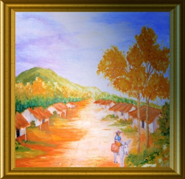 Painting titled "LA BURRERITA" by Pili Gaona, Original Artwork