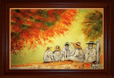 Painting titled "REUNION" by Pili Gaona, Original Artwork