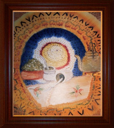 Pintura titulada "SOMBRERO Y MATE" por Pili Gaona, Obra de arte original, Oleo