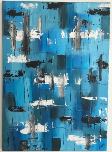 Peinture intitulée "blu.jpg" par 77ep, Œuvre d'art originale, Acrylique