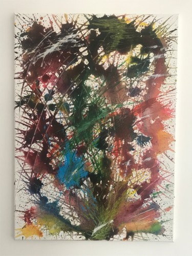 Pintura intitulada "esplosione-di-color…" por 77ep, Obras de arte originais, Acrílico