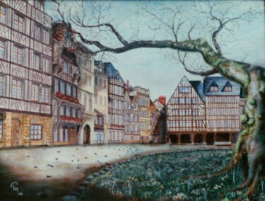 Painting titled "comme un arbre dans…" by Pim, Original Artwork
