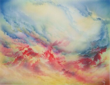 Painting titled "Magma de nuages" by Pim, Original Artwork