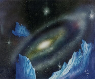 Painting titled "Galaxie" by Pim, Original Artwork