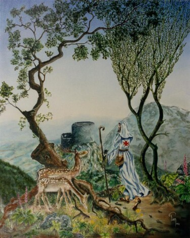 Painting titled "Le templier " by Pim, Original Artwork