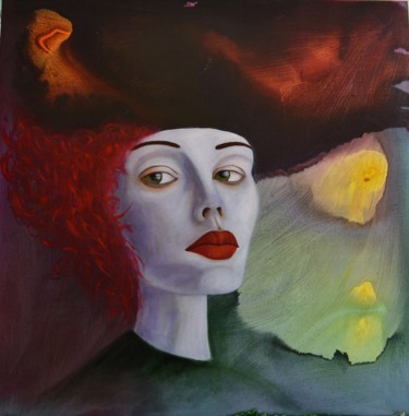 Pintura titulada "Parisienne" por Pierre-Marie Dossin, Obra de arte original, Tinta