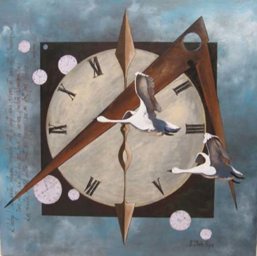 Peinture intitulée "heure de Vol" par Valérie Charles-Artigues, Œuvre d'art originale