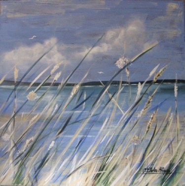 Peinture intitulée "Au bord de l'étang" par Valérie Charles-Artigues, Œuvre d'art originale