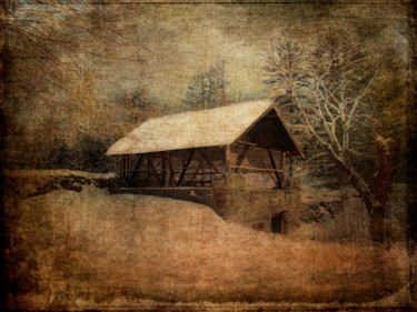 Digital Arts titled "Winter at the Mill" by Pine Singer, Original Artwork
