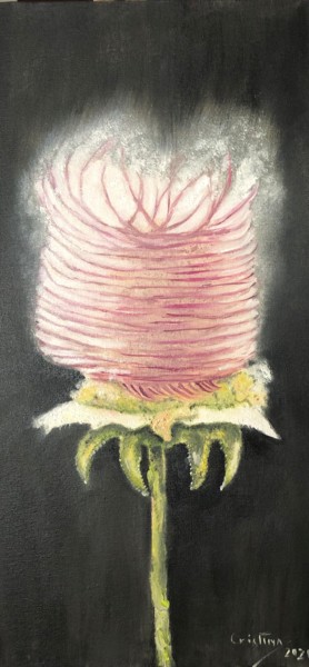 Painting titled "Saron Desert Flower" by Cmpoliva, Original Artwork, Oil