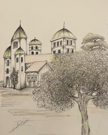 Tekening getiteld "Nankin Church" door Cmpoliva, Origineel Kunstwerk, Marker