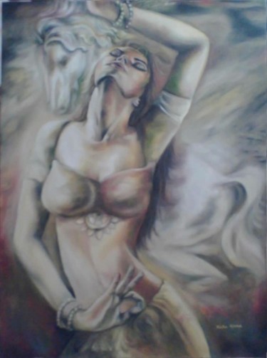 Painting titled "passion" by Richa Kinra, Original Artwork