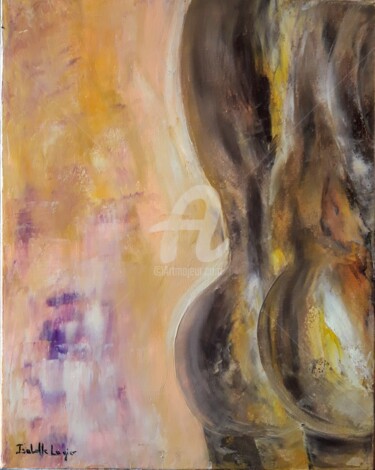 Peinture intitulée "Ta douce peau métis…" par Pinkivioletblue, Œuvre d'art originale, Huile Monté sur Châssis en bois