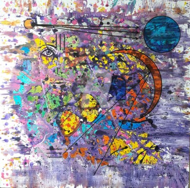 Malerei mit dem Titel "Le puzzle" von Pinkivioletblue, Original-Kunstwerk, Acryl Auf Keilrahmen aus Holz montiert