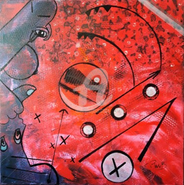 Schilderij getiteld "PSRF-9" door Pinkivioletblue, Origineel Kunstwerk, Acryl Gemonteerd op Frame voor houten brancard