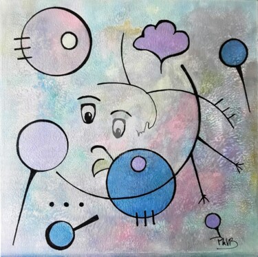 Painting titled "Libre cours 4" by Pinkivioletblue, Original Artwork, Acrylic Mounted on Wood Stretcher frame