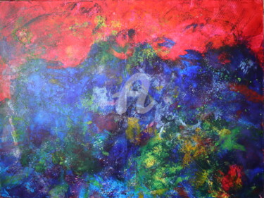 Painting titled "Couleurs 6" by Pinkivioletblue, Original Artwork, Acrylic Mounted on Wood Stretcher frame