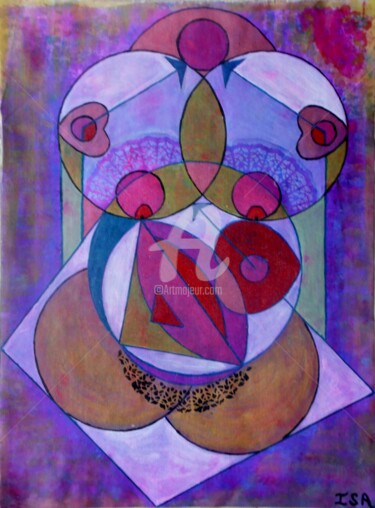 Peinture intitulée "Érogénéité" par Pinkivioletblue, Œuvre d'art originale, Acrylique