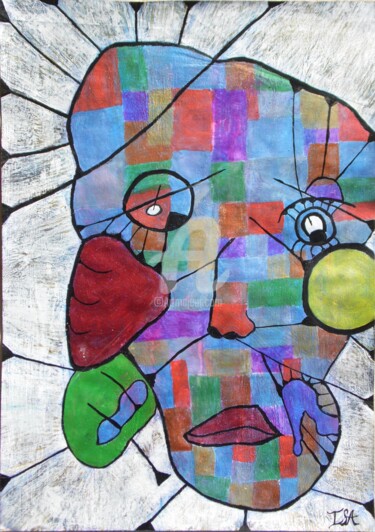 Malerei mit dem Titel "Tiraillements" von Pinkivioletblue, Original-Kunstwerk, Acryl