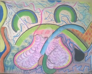 Рисунок под названием "Matrice" - Pinkivioletblue, Подлинное произведение искусства, Пастель