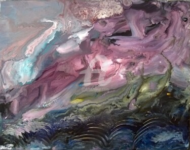 Pintura intitulada "Marée rose" por Pinkivioletblue, Obras de arte originais