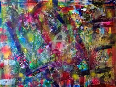 Malerei mit dem Titel "Mais quand reviendr…" von Pinkivioletblue, Original-Kunstwerk, Acryl Auf Keilrahmen aus Holz montiert