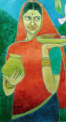 Painting titled "Ketaki" by Pinku, Original Artwork, Oil