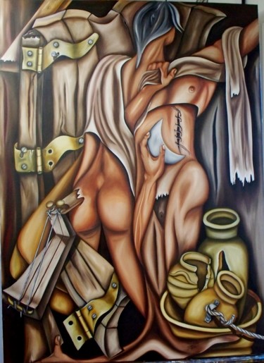 Pittura intitolato "Alma desnuda" da Jorge Diaz, Opera d'arte originale