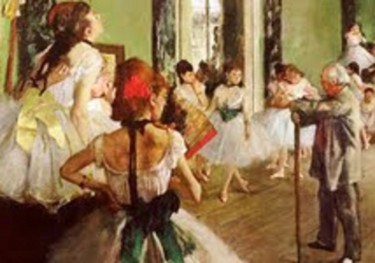 Painting titled "THE DANCE CLASS by…" by Don Hall Art, Original Artwork, Other