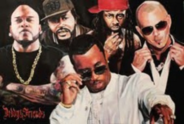 Painting titled "RAP I - P DIDDY, FL…" by Don Hall Art, Original Artwork, Oil