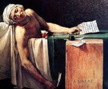 Painting titled "THE DEATH OF MARAT…" by Don Hall Art, Original Artwork, Other