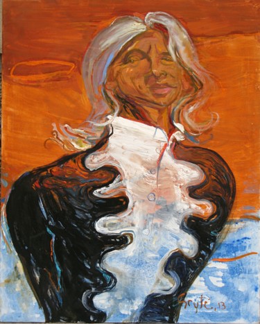 Malerei mit dem Titel "Ecstasy of Music (B…" von Gryte, Original-Kunstwerk, Öl