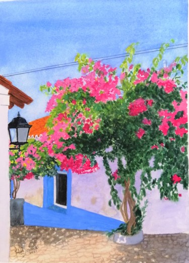 Recanto do Morgadinho, Alvor Pintura intitulada "Recanto do Morgadin…" por Inês Dourado, Obras de arte originais, Aquarela