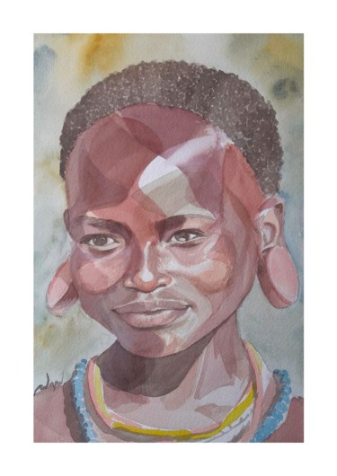 Malarstwo zatytułowany „Les enfants de dema…” autorstwa Anne Robert Pins, Oryginalna praca, Akwarela