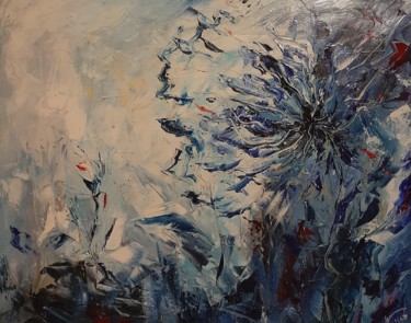 Картина под названием "Ночной одуванчик" - Юлия Пиняева, Подлинное произведение искусства, Масло