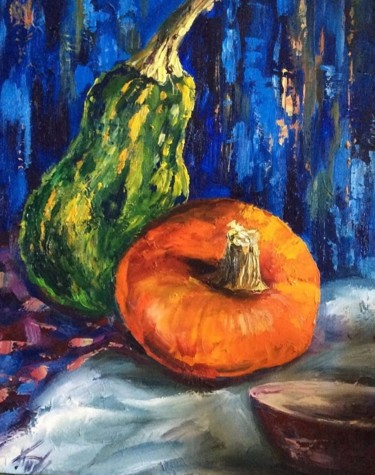 Картина под названием "Друзья)))" - Юлия Пиняева, Подлинное произведение искусства, Масло