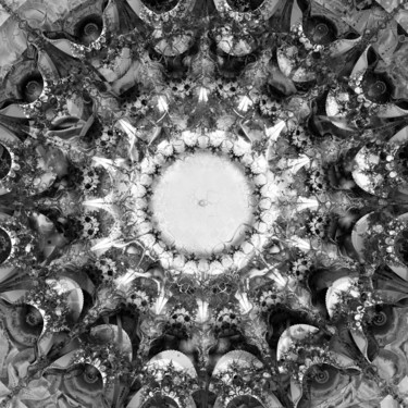 Digitale Kunst mit dem Titel "Mandala 8" von Paul Pinzarrone, Original-Kunstwerk, 2D digitale Arbeit