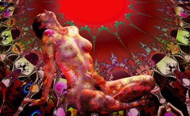 Digital Arts titled "RECLINING VENUS 6" by Paul Pinzarrone, Original Artwork, 2D Digital Work