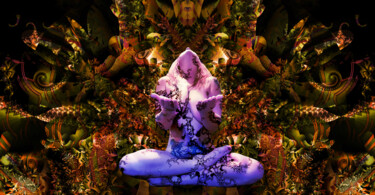 Digitale Kunst mit dem Titel "MEDITATION 5" von Paul Pinzarrone, Original-Kunstwerk, Fotomontage