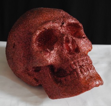 Sculpture titled "#Skull14" by Pio30, Original Artwork, Mixed Media