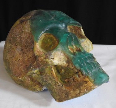 Sculpture titled "#Skull15#" by Pio30, Original Artwork, Plaster