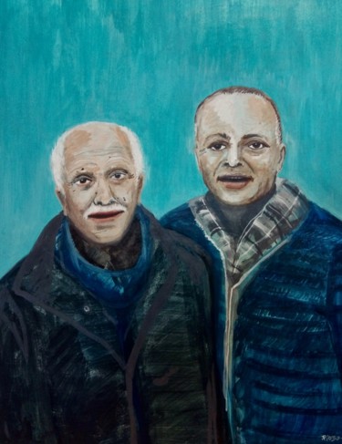 Peinture intitulée "“Padre e Figlio”" par Pio30, Œuvre d'art originale, Acrylique