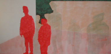 Malerei mit dem Titel "“Ombre Rosse”" von Pio30, Original-Kunstwerk, Acryl