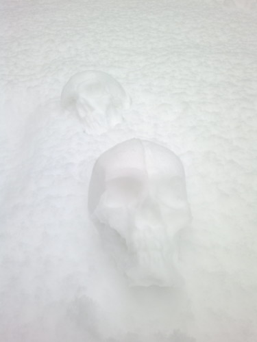 Sculpture titled "#Snow Skull 2#" by Pio30, Original Artwork, Other