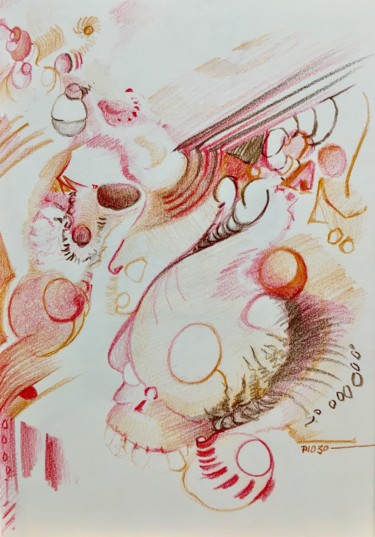 Zeichnungen mit dem Titel "#17#" von Pio30, Original-Kunstwerk, Pastell