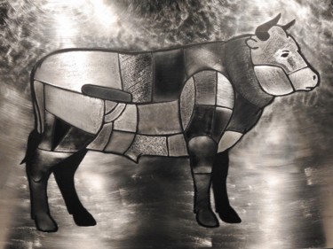 "“MANZO”" başlıklı Heykel Pio30 tarafından, Orijinal sanat, Paslanmaz Çelik