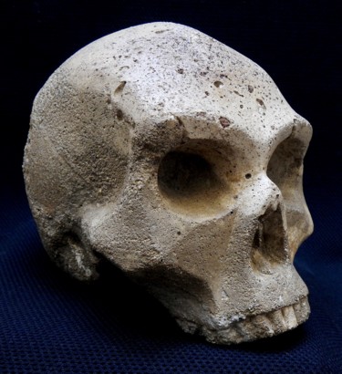 Sculpture intitulée "#Skull 20#" par Pio30, Œuvre d'art originale, Ciment