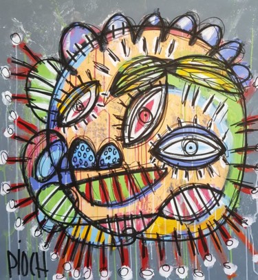 「Comme un virus」というタイトルの絵画 Piochによって, オリジナルのアートワーク, アクリル